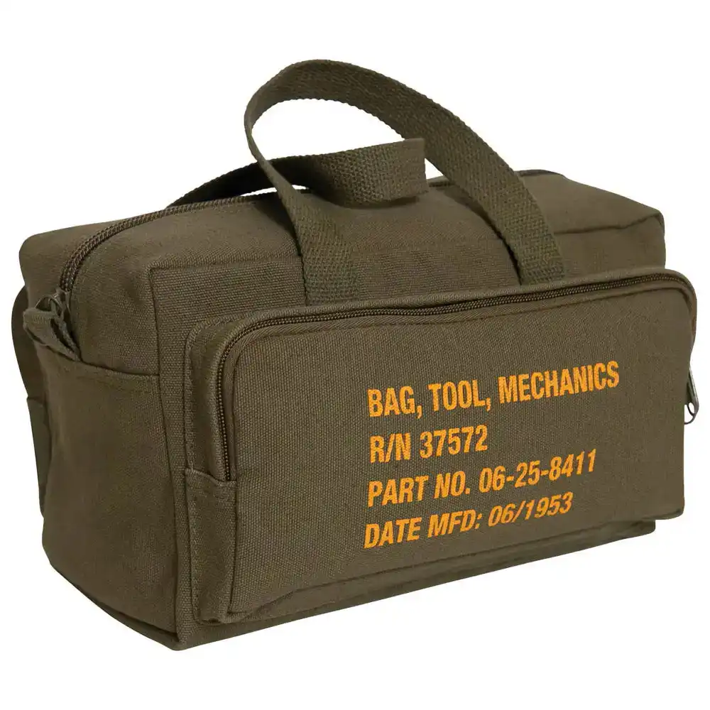 Alternative view of Military Style Stamped Mechanic Tool Bag with Zipper Pocket
