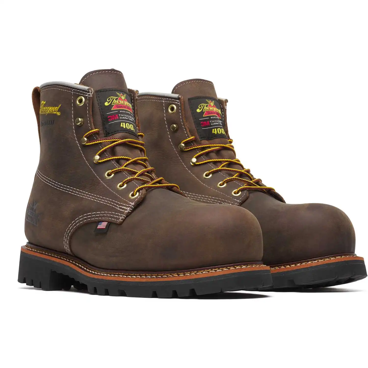 Thorogood American Legacy 6-inch Crazy Horse Waterproof Insulated Nano Composite Toe American Made Men's Work Boot - 804-4514