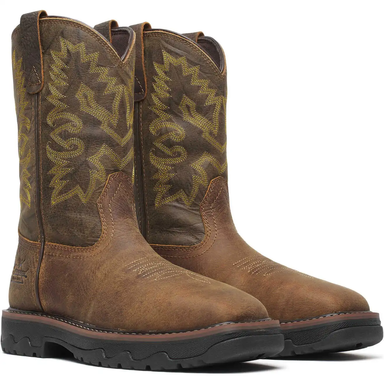 Thorogood Buffalo Ridge Wellington 11-inch Brown/Sage Waterproof Nano Safety Toe Square Toe Western Men's Work Boot - 804-4342