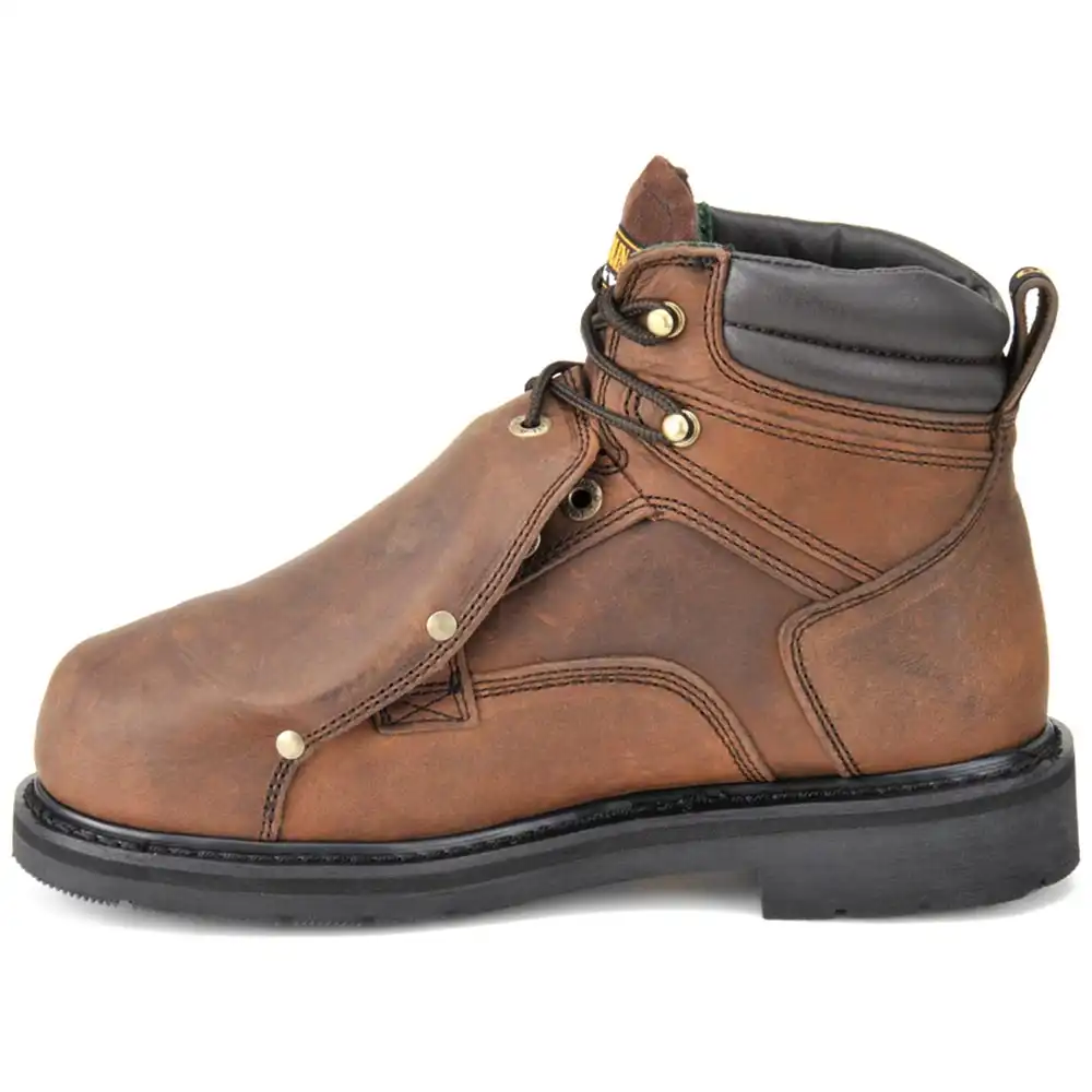 Alternative view of Carolina 599 6-inch Broad Toe Met Guard Boot - Dark Brown Crazy Horse