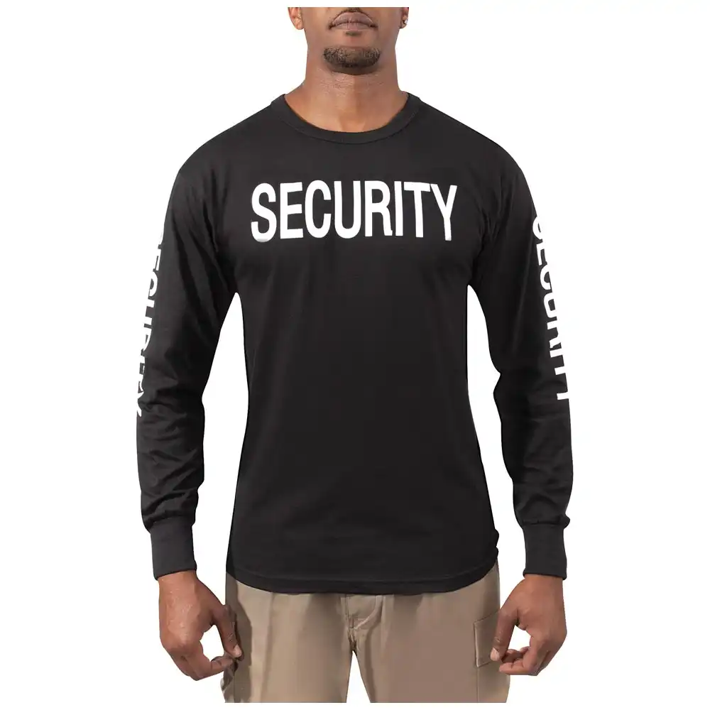 Alternative view of Long Sleeve Double Sided Security Shirt with Sleeve Print