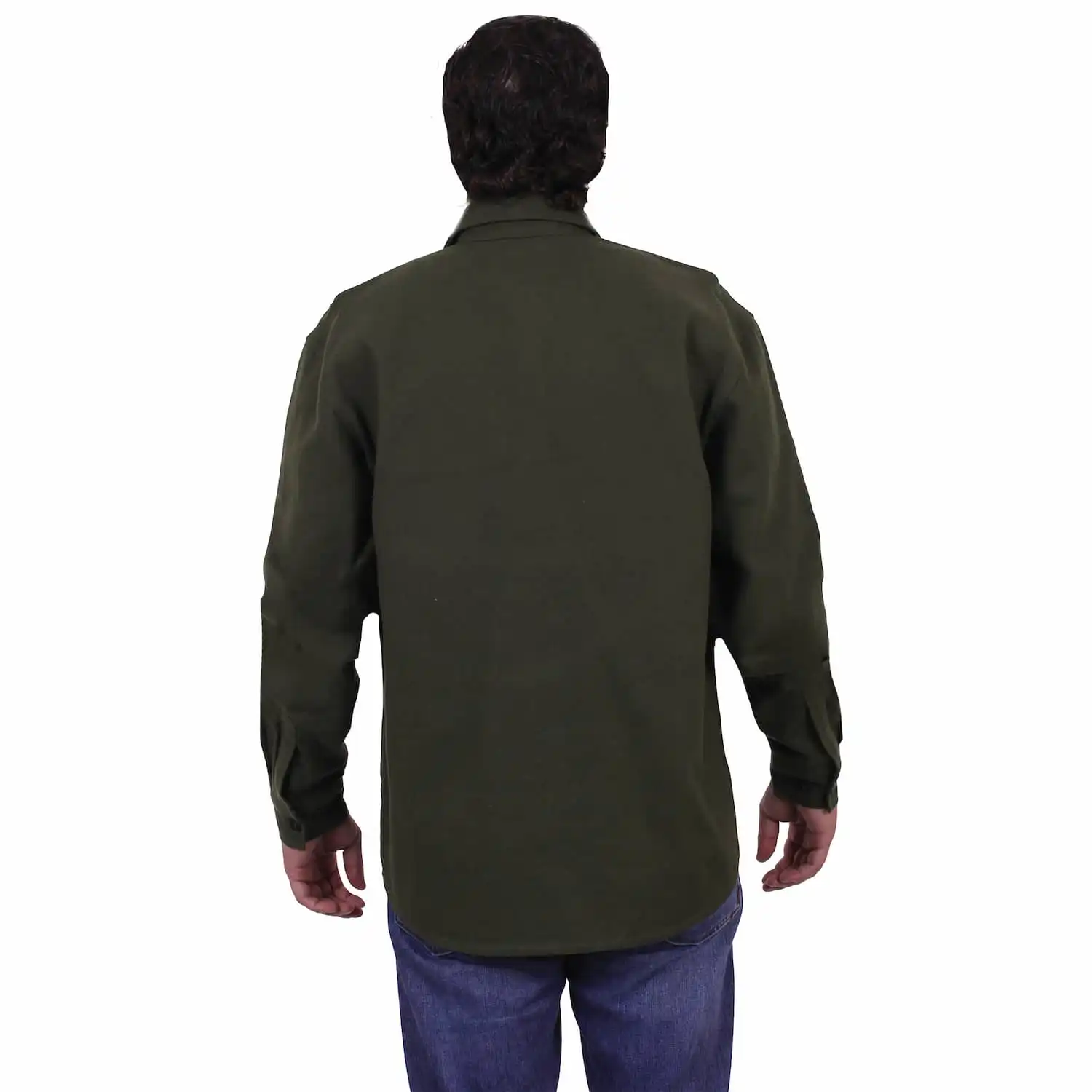 Alternative view of Heavyweight Solid Flannel Button Down Shirt