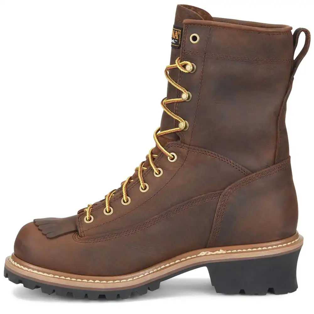 Alternative view of Carolina CA8824 8-inch Waterproof Lace To Toe Logger Boot - Copper