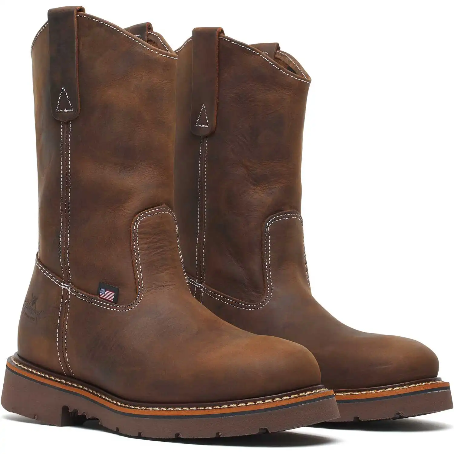 Thorogood American Heritage Wellinton 11-inch Crazy Horse Soft Toe 90-Degree Sole Pull-On American Made Men's Work Boot - 814-4362