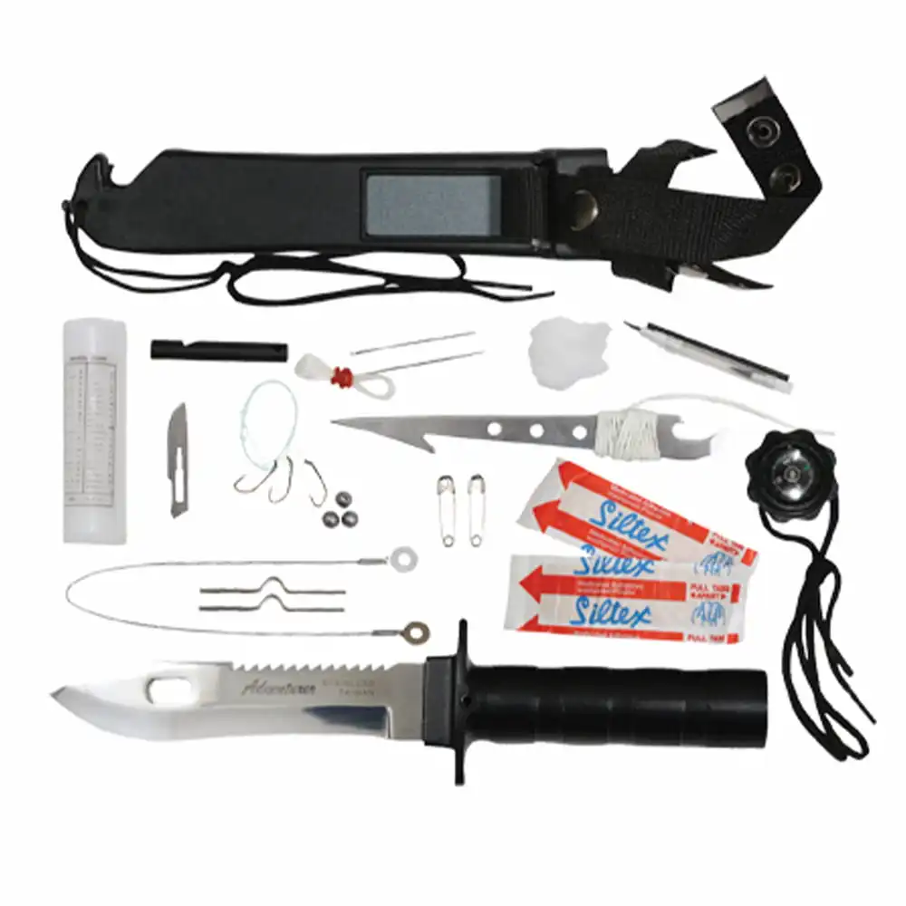 Alternative view of Adventurer Black Fixed Blade Survival Knife Kit