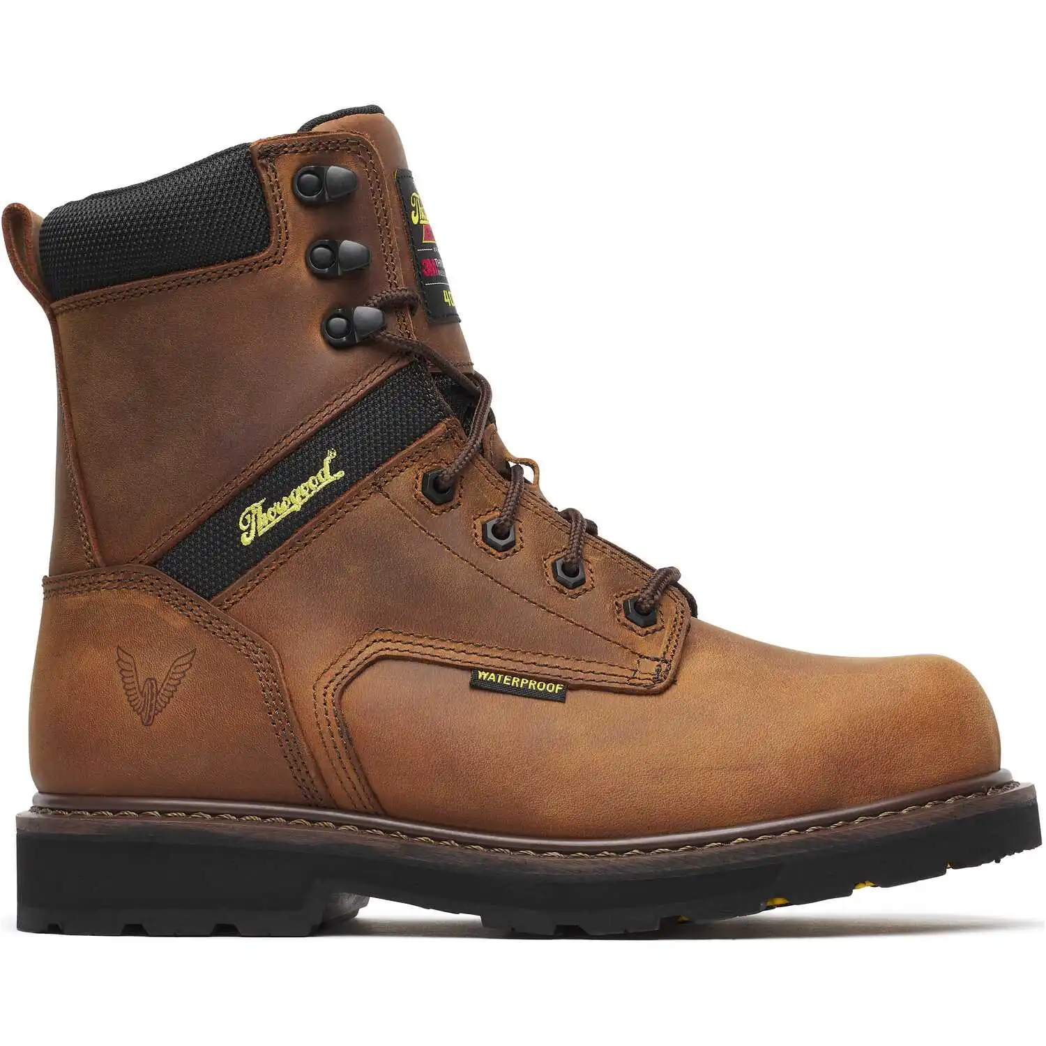 Alternative view of Thorogood Jobsite Series 8-inch Crazy Horse Waterproof Insulated Composite Toe Round Toe Men's Work Boot - 804-4244