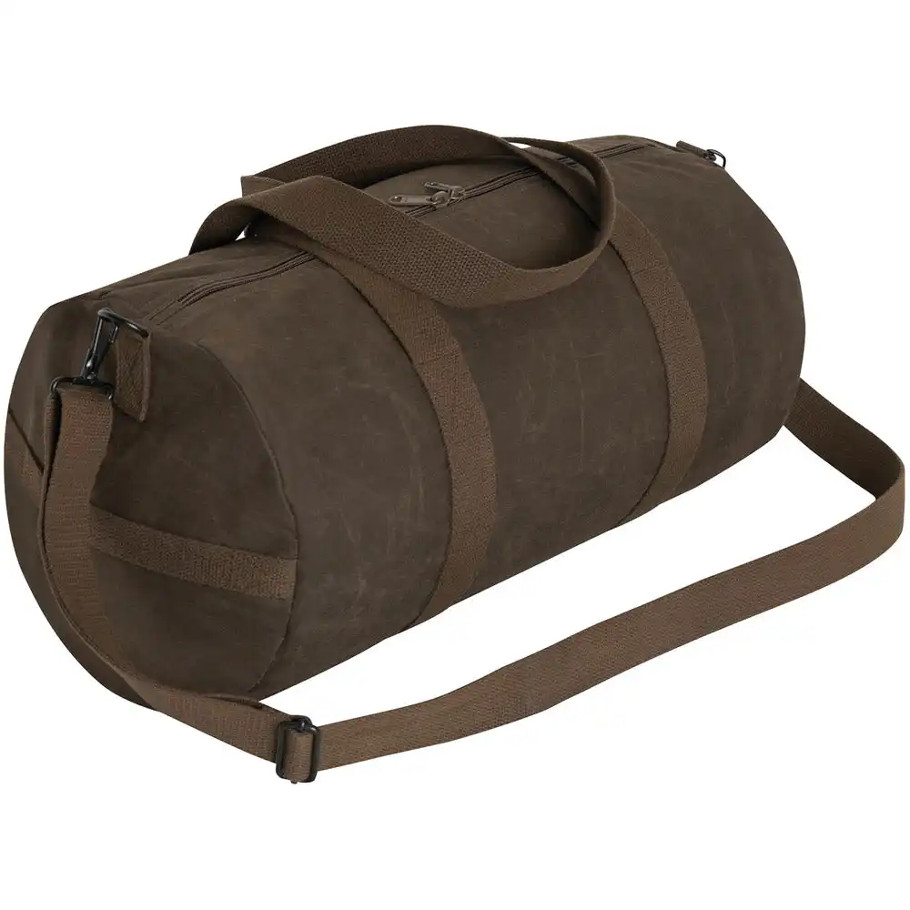 Alternative view of 19-Inch Vintage Round Waxed Canvas Duffle Bag