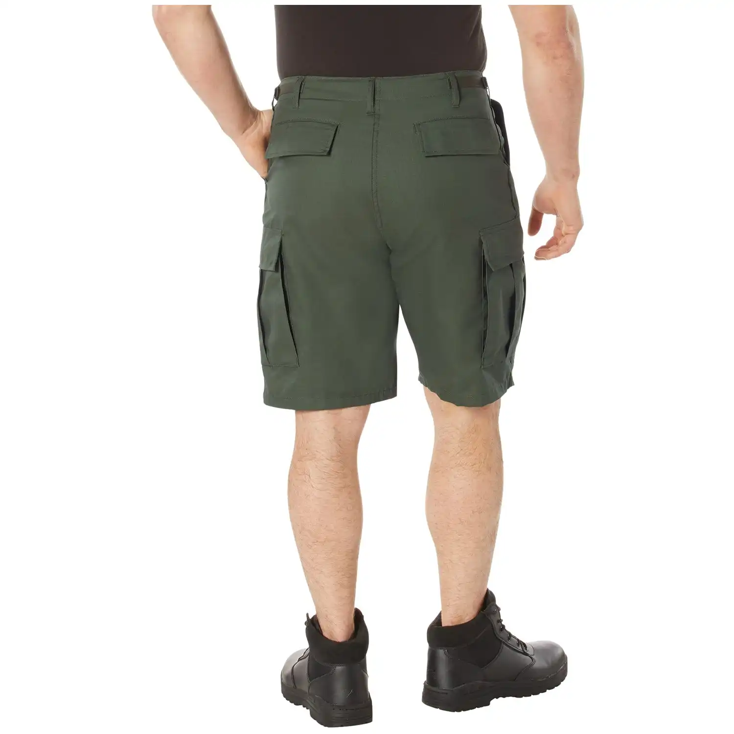 Alternative view of Olive Drab Military Style BDU Cargo Shorts