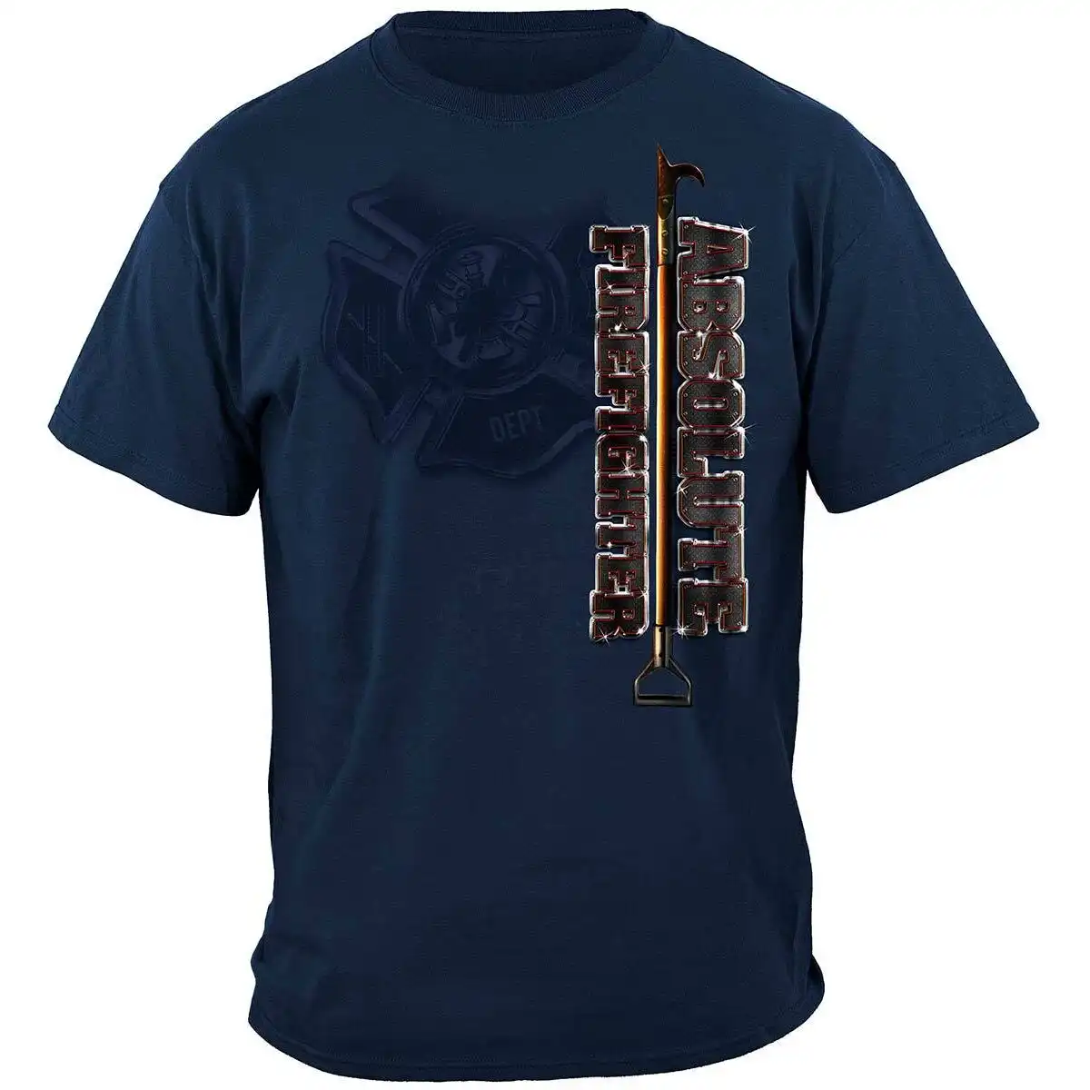 Alternative view of Absolute Firefighter Blue Print Navy T-Shirt