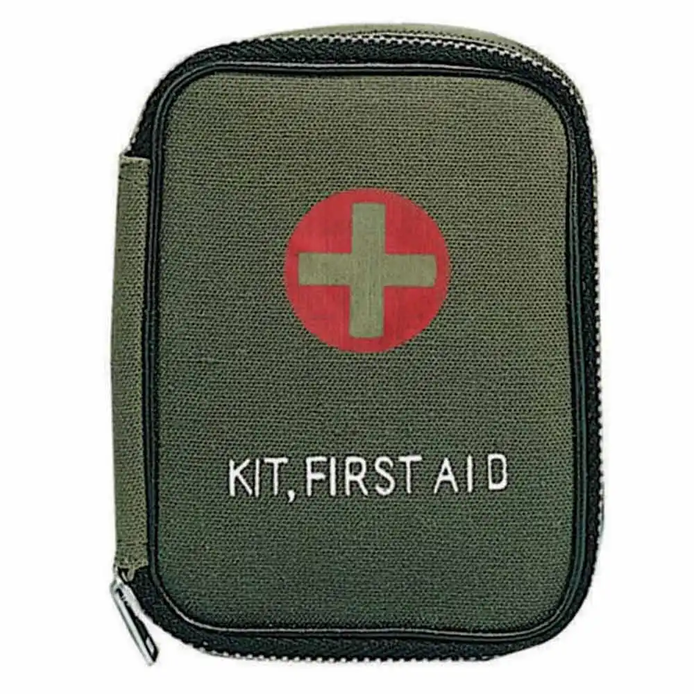 Basic Issue Olive Drab Military First Aid Kit
