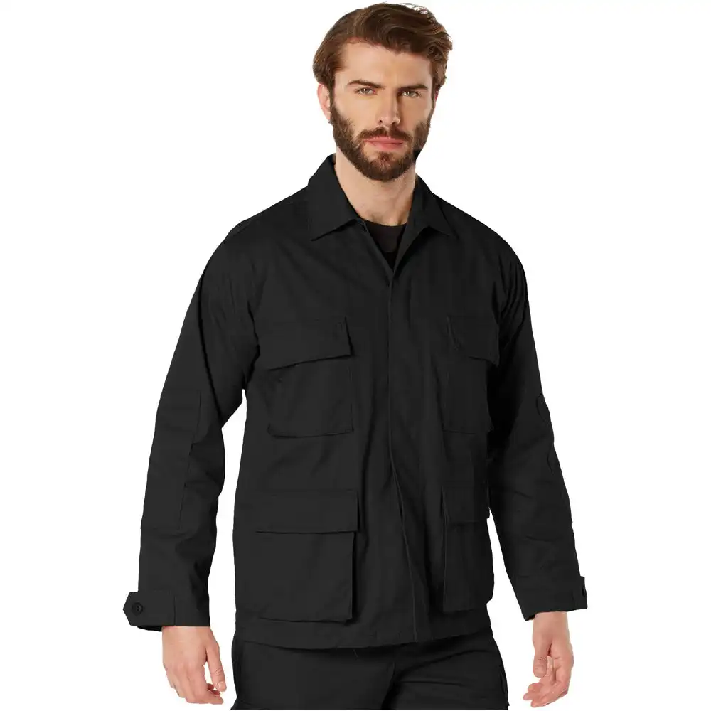 Alternative view of Basic Military Solid Color BDU Shirt