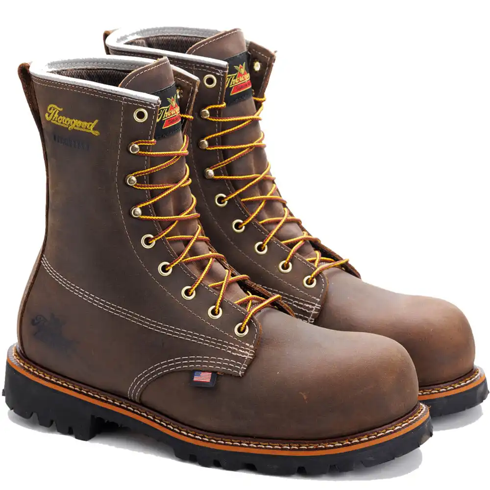 Thorogood American Legacy 8-inch Crazy Horse Waterproof Nano Safety Toe Vibram Sole U.S. Made Men's Work Boot - 804-4248