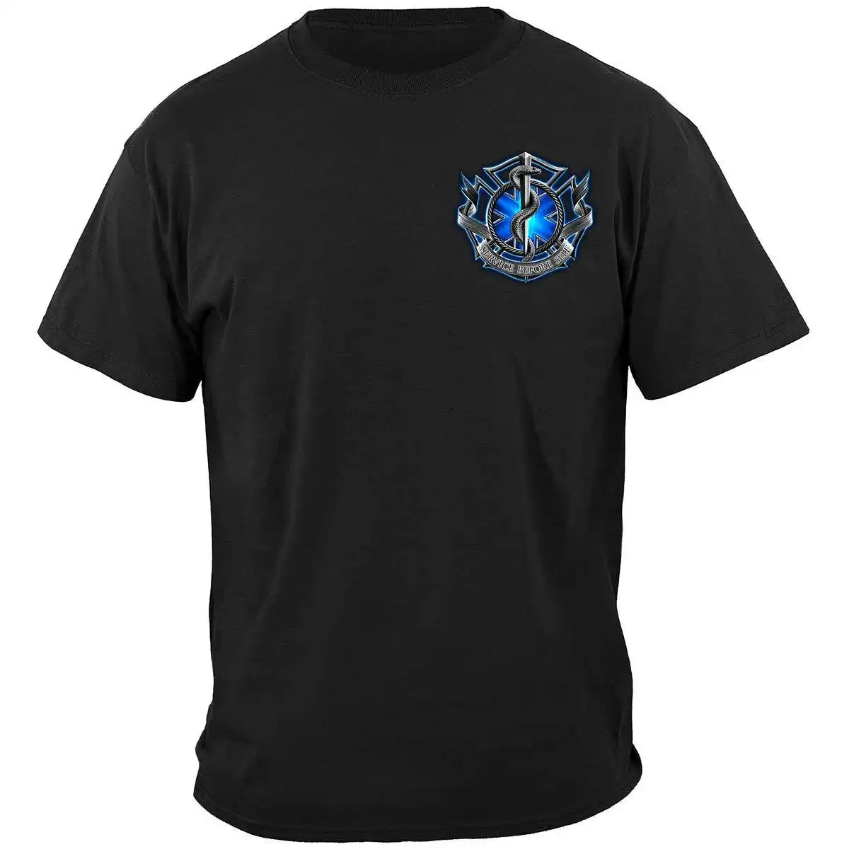 Alternative view of Service Before Self Fire Rescue T-shirt