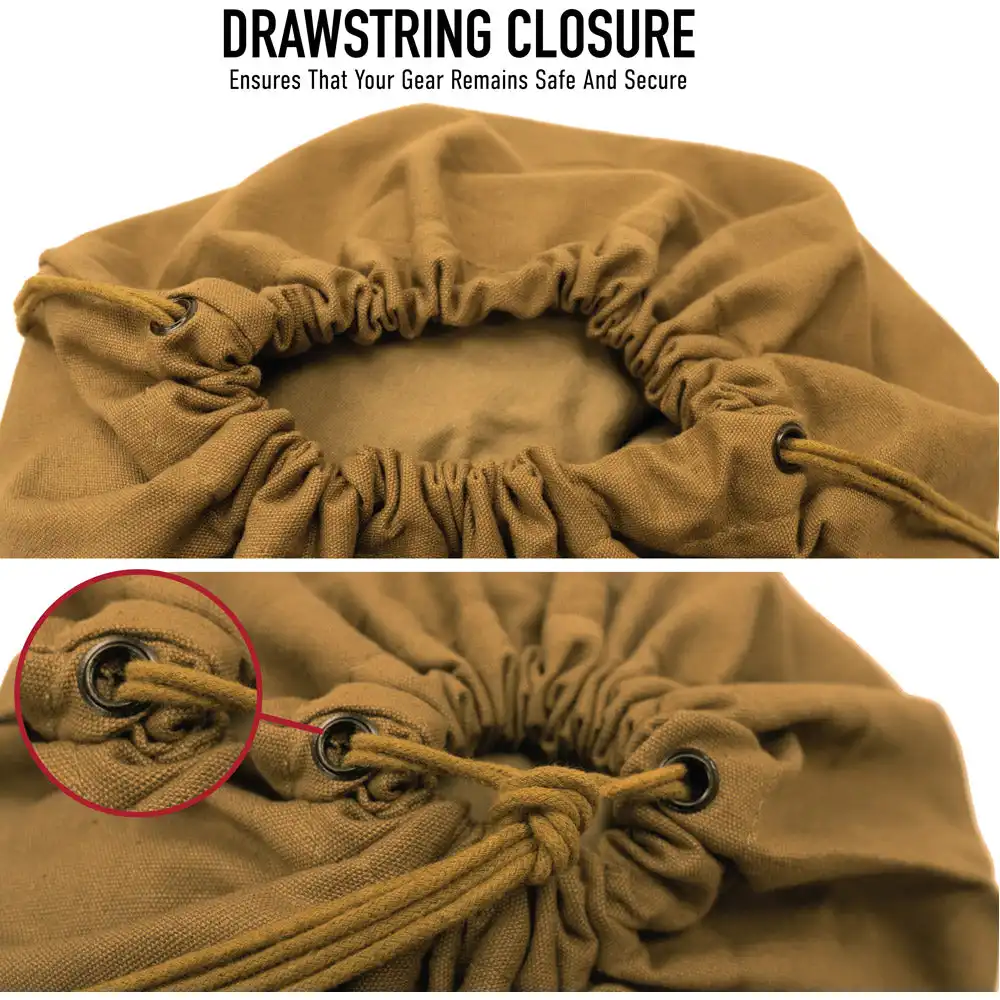 Alternative view of Coyote Brown Canvas Military Barracks Bag