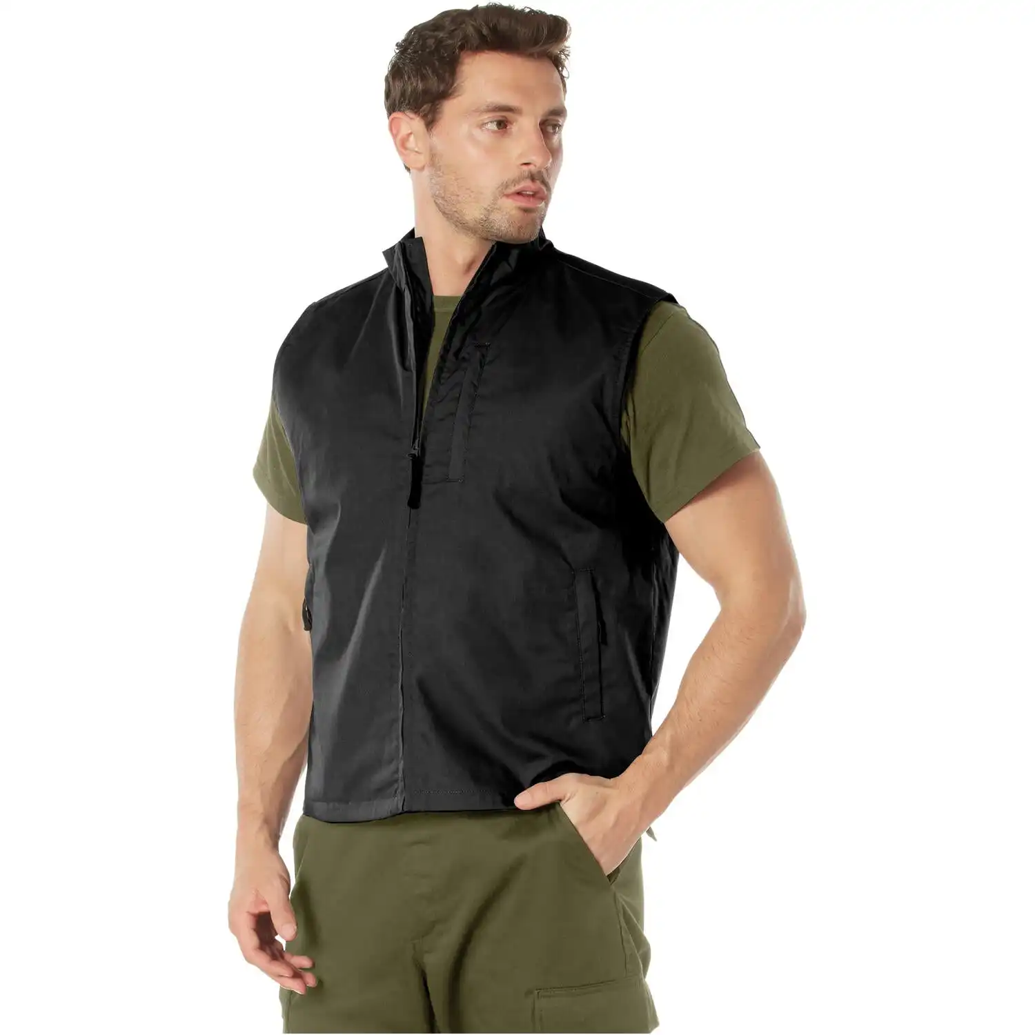 Alternative view of Black Lightweight Undercover Tactical Travel Vest