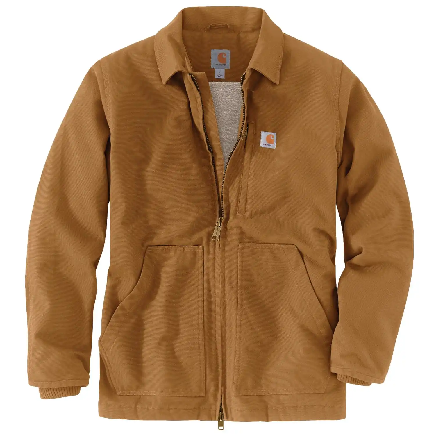 Alternative view of Carhartt Men's Loose Fit Washed Duck Sherpa-Lined Coat