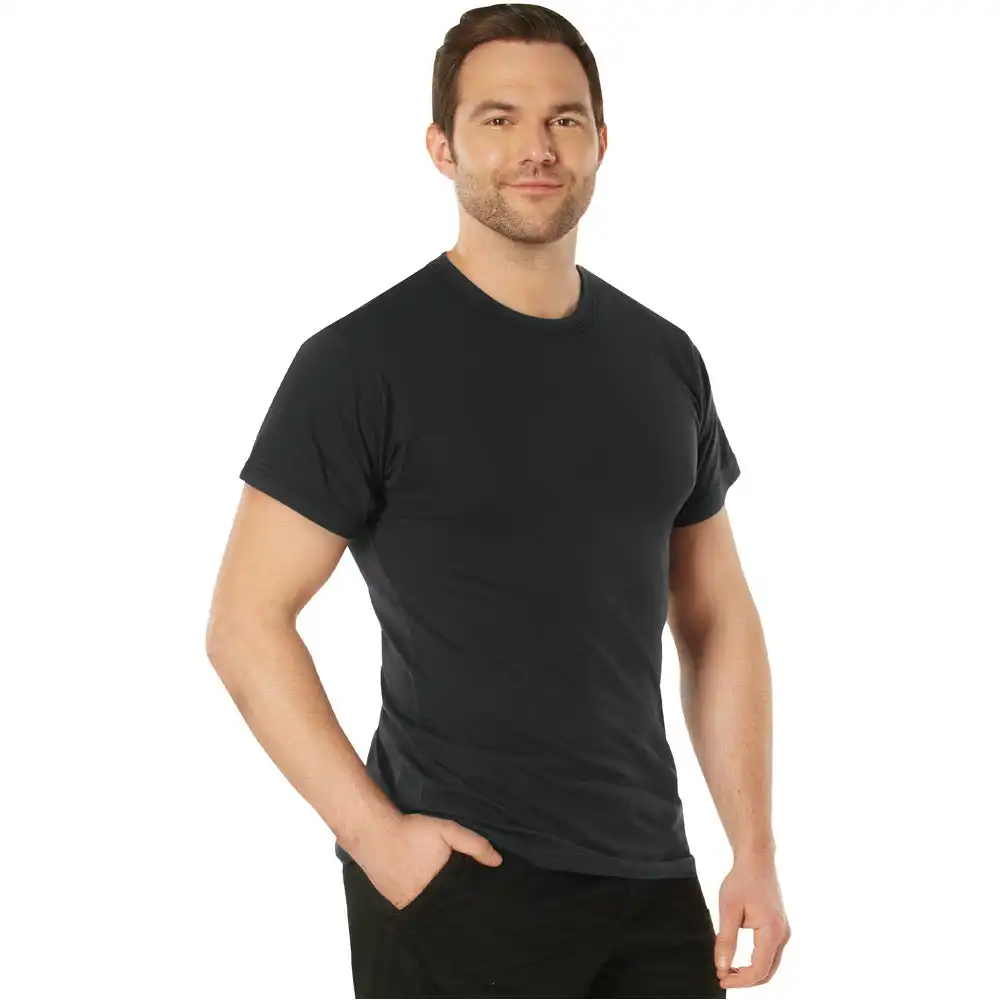 Alternative view of Solid Color Cotton Military T-Shirt