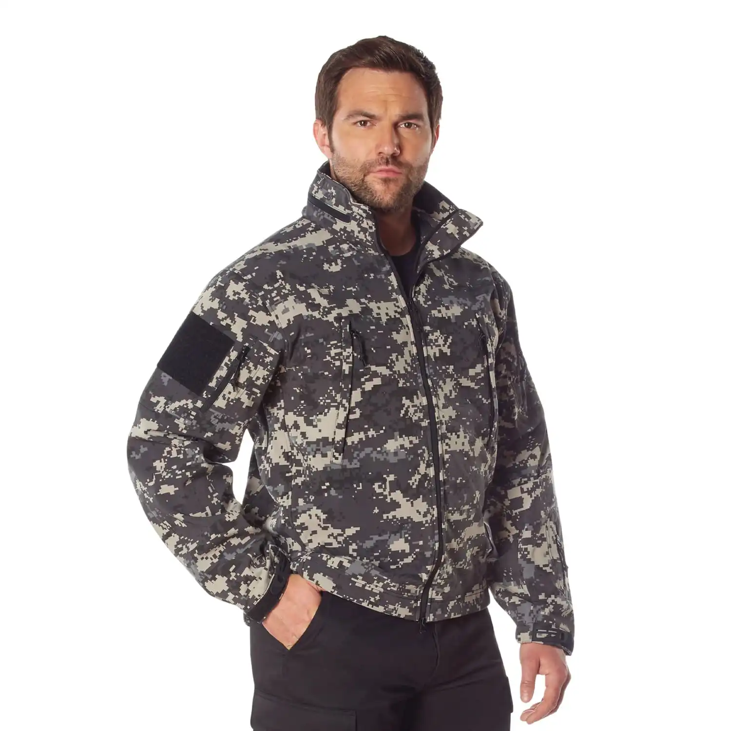 Special Ops Subdued Urban Digital Camo Tactical Soft Shell Jacket