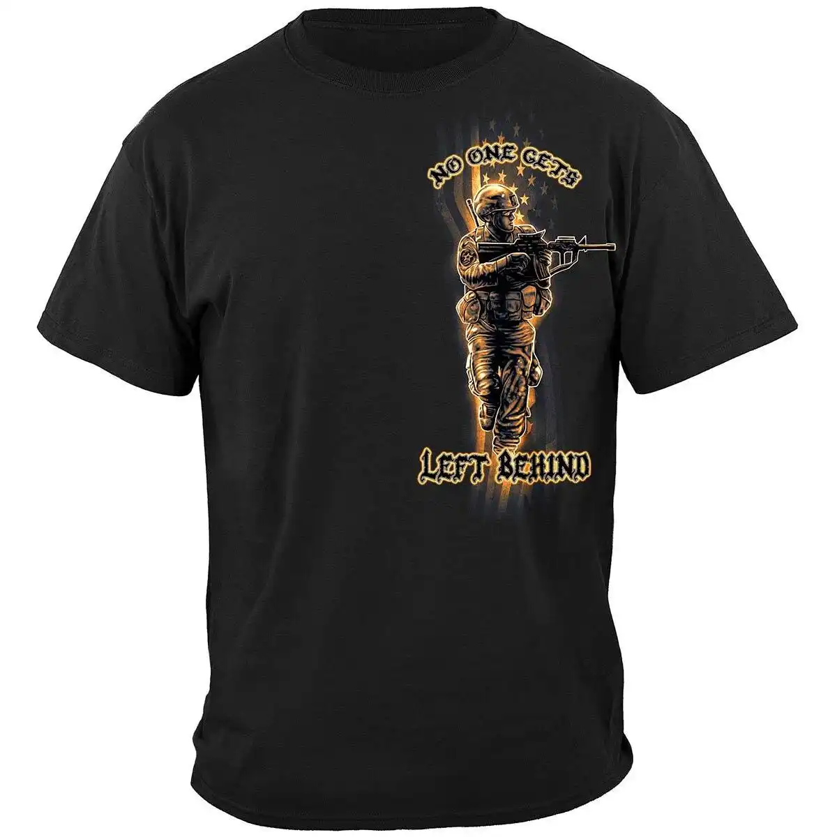 Alternative view of No One Gets Left Behind Military T-shirt