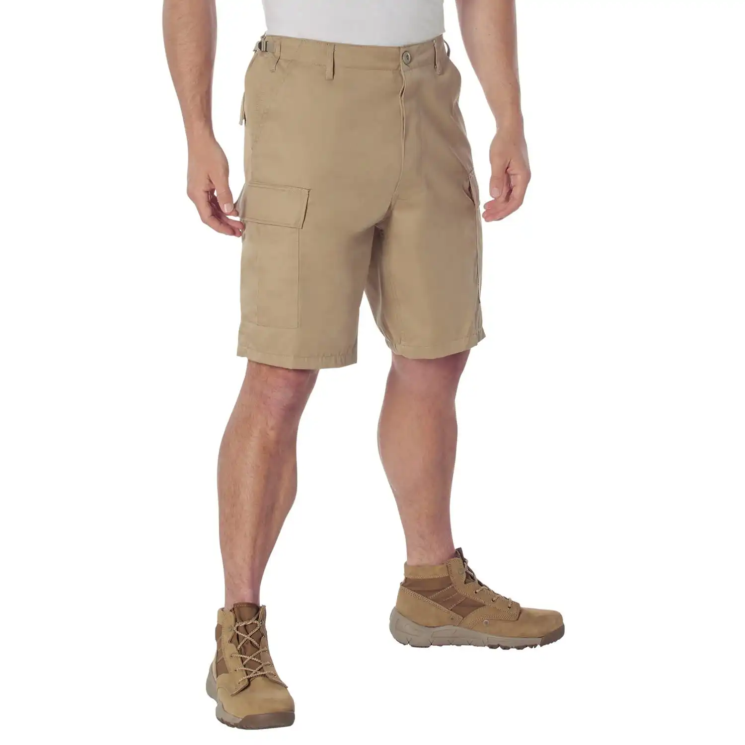 Alternative view of Khaki Military Style BDU Cargo Shorts