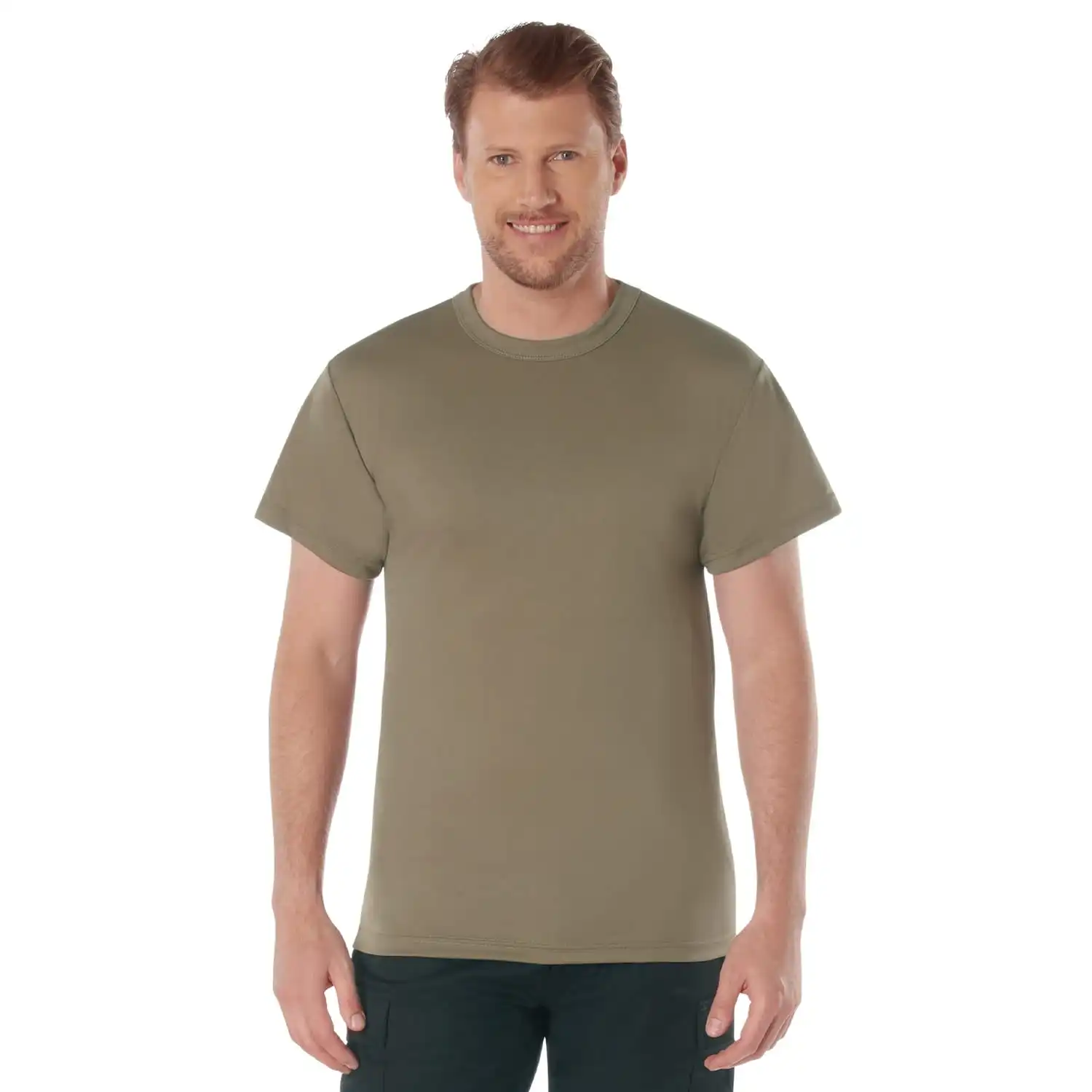 Alternative view of Quick Dry AR670-1 Compliant Coyote Moisture Wicking Performance T-Shirt