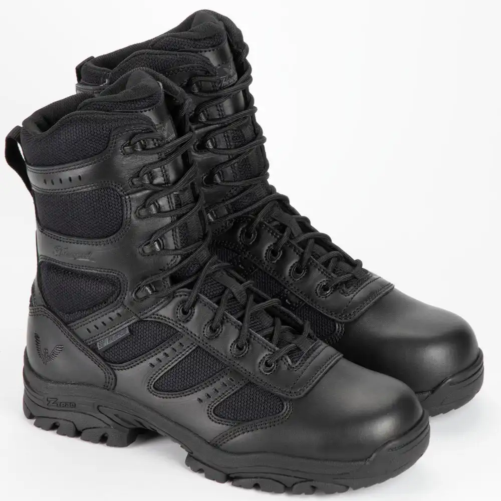 Thorogood The Deuce 8-inch Black Waterproof Composite Safety Toe Polishable Side-Zip Unisex Tactical Boot - 804-6191