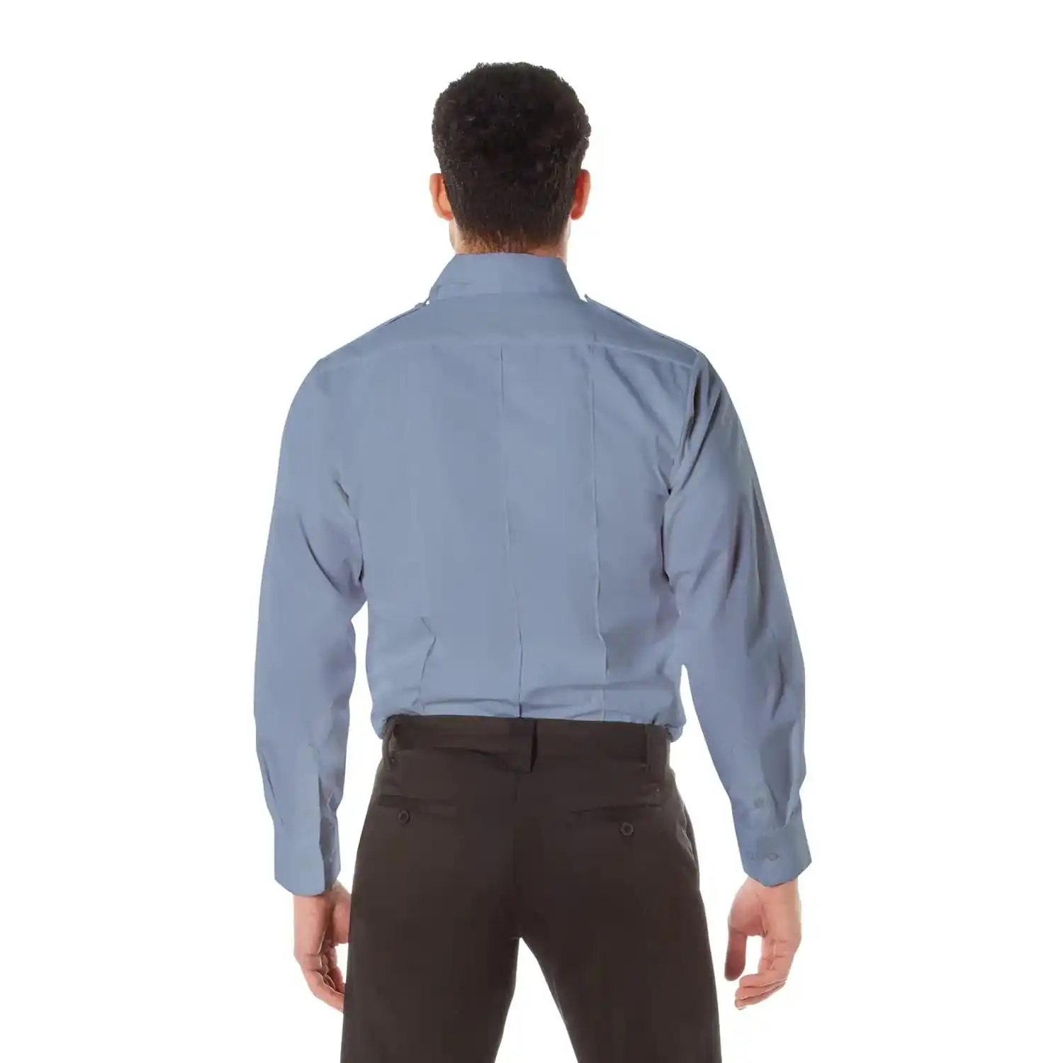 Alternative view of Police Issue Light Blue Long Sleeve Uniform Shirt