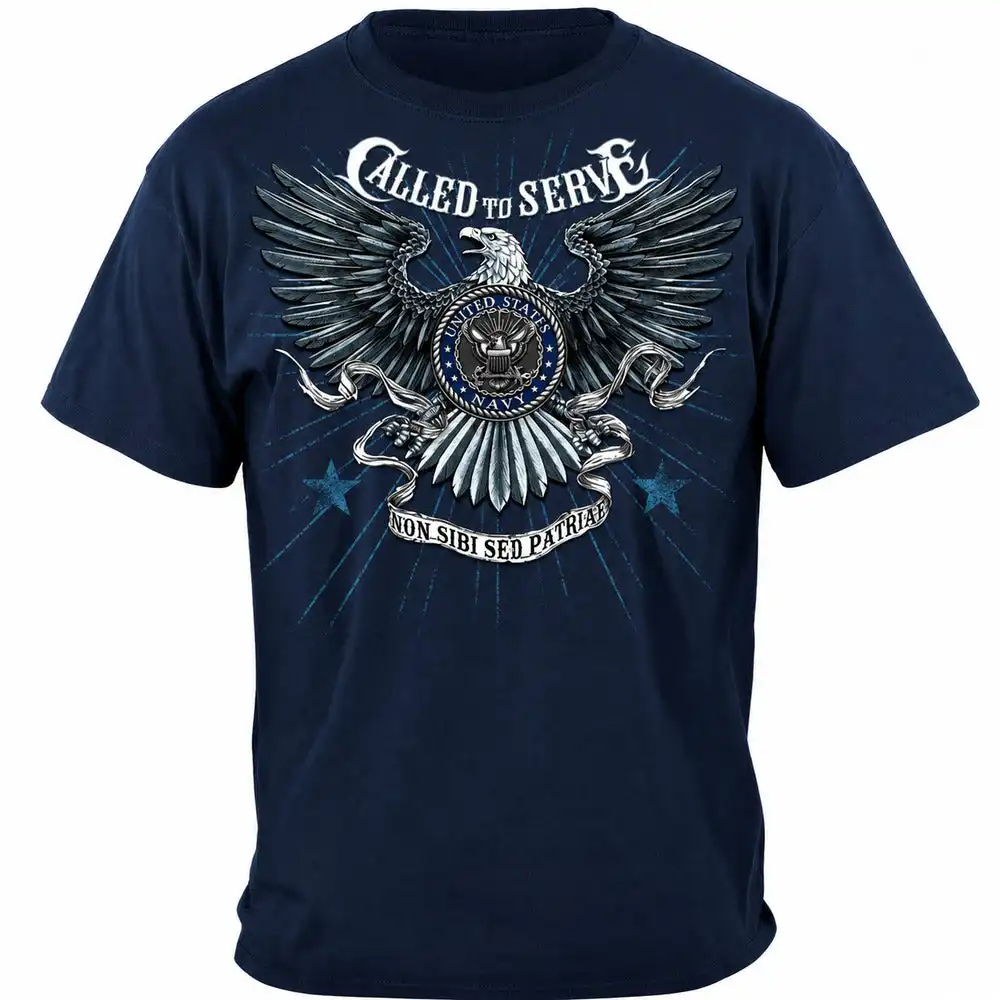 Navy Called to Serve T- Shirt - Navy Blue