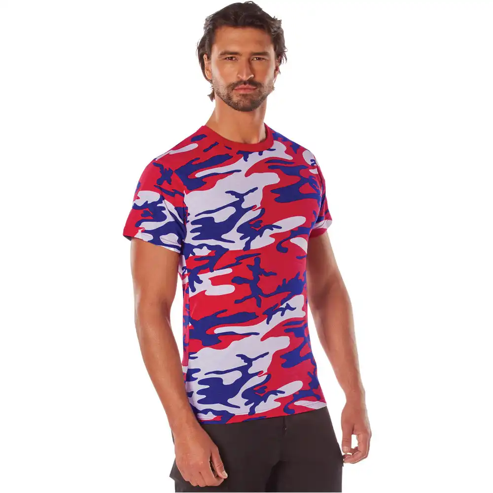 Alternative view of Red White & Blue USA Camouflage T-Shirt