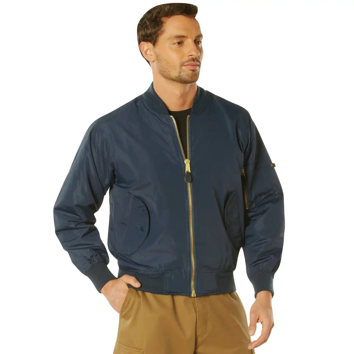 Navy Blue Lightweight MA-1 Flight Jacket