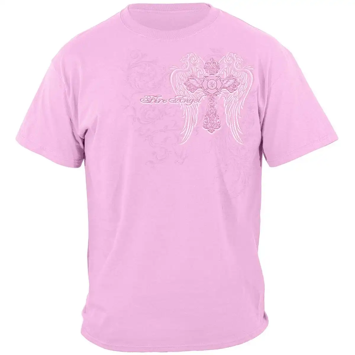 Firefighter Fire Angel Pink Ladies T-Shirt