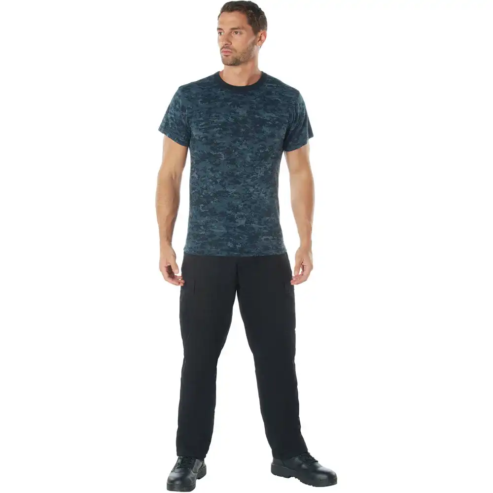 Alternative view of Navy Blue Digital Camouflage T-Shirt