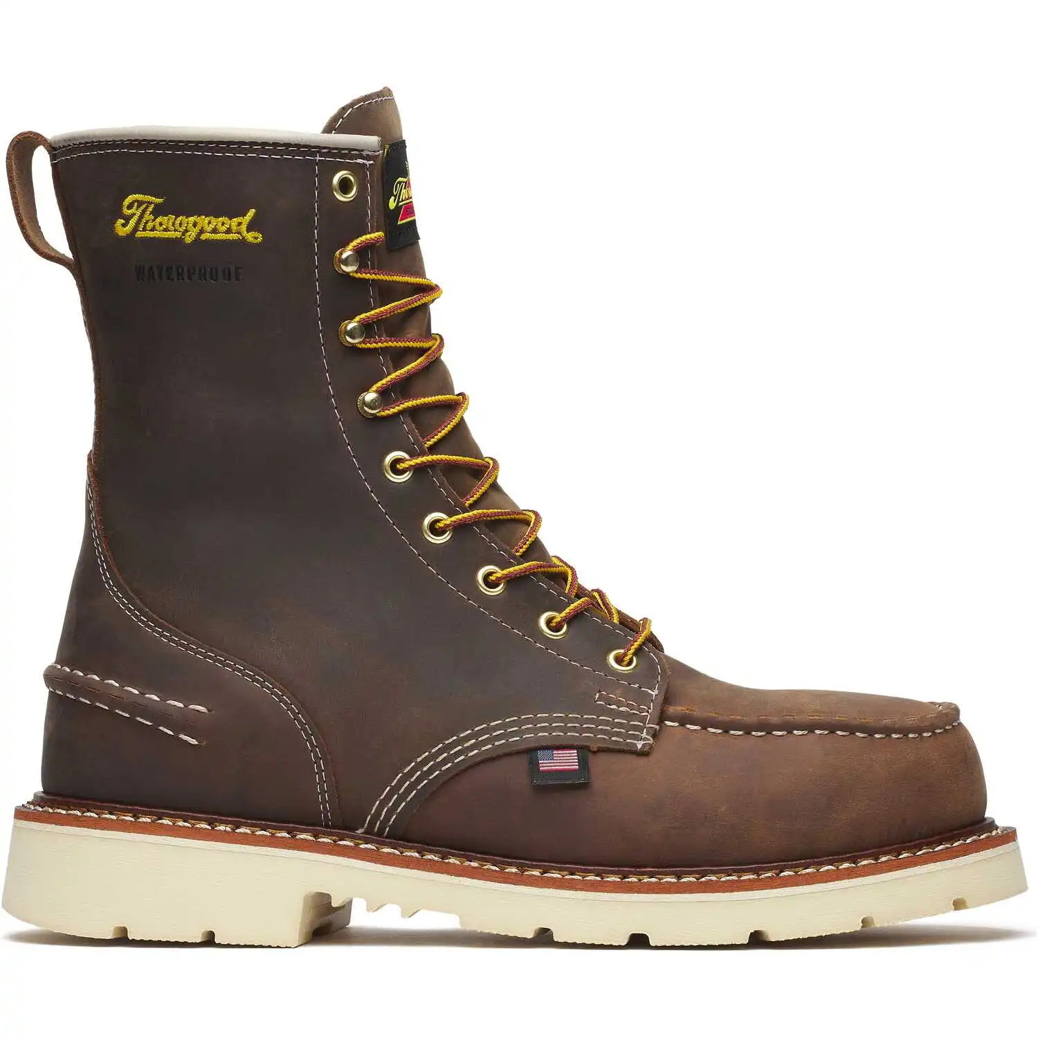 Alternative view of Thorogood 1957 Series 8-inch Crazy Horse Waterproof Steel Toe Moc Toe 90-Degree Sole American Made Men's Work Boot - 804-3868