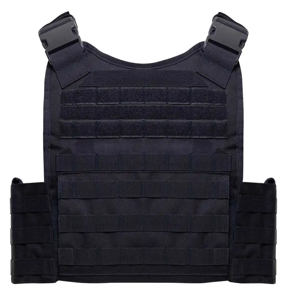 Alternative view of Basic Issue Navy Blue MOLLE Plate Carrier Tactical Vest